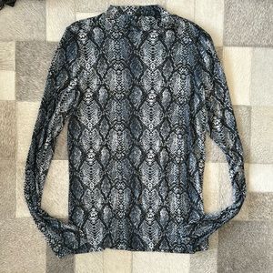 Aqua Mesh Top Blue Snakeskin